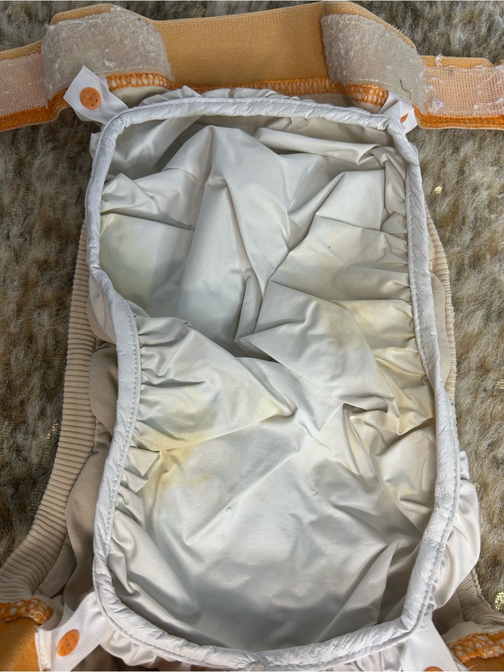 5 for $25🔥GDiapers Orange/ Nude Reusable Cloth Diaper‎ Medium (13-28 lbs.) - Picture 3 of 7